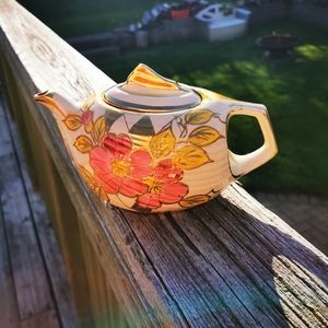 Vintage Price Bros Floral Ceramic Tea Pot